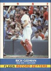 Rich Gedman Baseball Cards 1987 Fleer Record Setters Prices
