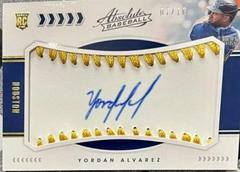 Yordan Alvarez [Material Signature Gold] Baseball Cards 2020 Panini Absolute Prices