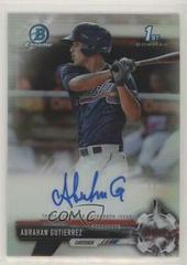Abrahan Gutierrez [Chrome Refractor] #CPA-AG Baseball Cards 2017 Bowman Prospect Autographs Prices