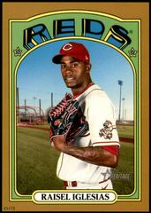 Raisel Iglesias [5x7 Gold] #3 Baseball Cards 2021 Topps Heritage Prices