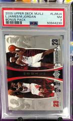 LeBron James, Michael Jordan #LJMJ4 Basketball Cards 2005 Upper Deck MJ, LJ Bonus Pack Prices