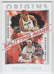 NaLyssa Smith, Aliyah Boston #7 Basketball Cards 2023 Panini Origins WNBA Splitting Image Prices