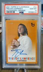 Trevor Lawrence [Autograph Orange] #5A Football Cards 2021 Topps X Trevor Lawrence Prices