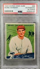 Heinie Manush #68 Baseball Cards 1934 World Wide Gum Prices