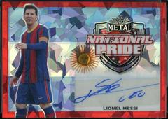 Lionel Messi [Red Crystal] Soccer Cards 2022 Leaf Metal National Pride Autographs Prices