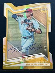 Trystan Vrieling [Aspirations Die Cut Signature Gold] #100 Baseball Cards 2022 Panini Elite Extra Edition Prices