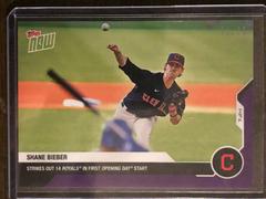 Shane Bieber #8 Baseball Cards 2020 Topps Now Prices