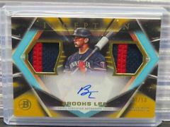 Brooks Lee [Gold Foil] #IADR-BL Baseball Cards 2023 Bowman Inception Autograph Dual Relic Prices