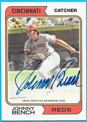 Johnny Bench #74RO-JBH Baseball Cards 2023 Topps Heritage Real One Autographs Prices