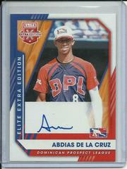 Abdias De La Cruz [Signature] #204 Baseball Cards 2021 Panini Elite Extra Edition Prices