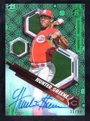 Hunter Greene [Autograph Green Rainbow] #HG Baseball Cards 2018 Bowman High Tek Prices