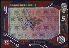 Drake London [Purple] #RNS-DL Football Cards 2022 Panini Elements Rookie Neon Signs Autographs Prices