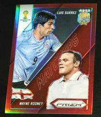 Luis Suarez, Wayne Rooney [Red Prizm] Soccer Cards 2014 Panini Prizm World Cup Matchups Prices
