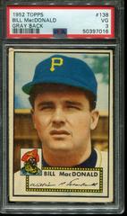 Bill MacDonald [Gray Back] Baseball Cards 1952 Topps Prices