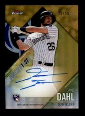 David Dahl [Gold Refractor] Baseball Cards 2017 Topps Finest Firsts Autographs Prices