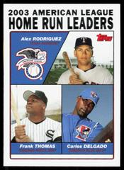 Alex Rodriguez, Frank Thomas, Carlos Delgado #339 Baseball Cards 2004 Topps Prices