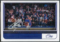 Stephen Curry Basketball Cards 2021 Panini One and One Timeless Moments Prices