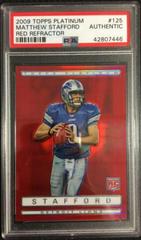 Matthew Stafford [Red Refractor] #125 Football Cards 2009 Topps Platinum Prices