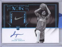 Jalen Green [Patch Autograph Tag] Basketball Cards 2021 Panini Noir Prices