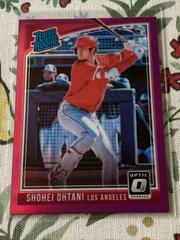Shohei Ohtani [Batting Purple] #56 Baseball Cards 2018 Panini Donruss Optic Prices