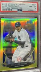 Alex Rodriguez [Yellow Refractor] #171 Baseball Cards 2013 Bowman Chrome Prices