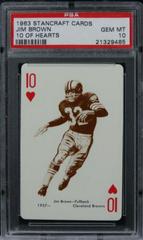 Jim Brown [10 of Hearts] Football Cards 1963 Stancraft Playing Cards Prices