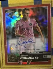 Sergio Busquets [Autograph Red] #116 Soccer Cards 2023 Topps Chrome MLS Prices