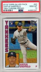 Justus Sheffield #40 Baseball Cards 2019 Topps Silver Pack 1984 Chrome Promo Prices