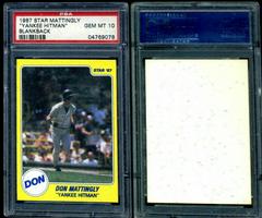 Yankee Hitman [Blankback] Baseball Cards 1987 Star Mattingly Prices