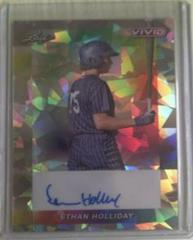 Ethan Holliday [Gray Crystal] #BA-EH1 Baseball Cards 2023 Leaf Vivid Autograph Prices