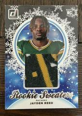 Jayden Reed #HS-JRE Football Cards 2023 Panini Donruss Rookie Holiday Sweater Prices