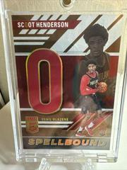 Scoot Henderson [Gold] #15 Basketball Cards 2023 Donruss Elite Spellbound Prices
