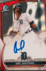 Abel Bastidas [Red Lava] Baseball Cards 2023 Bowman Chrome Prospect Autographs Prices