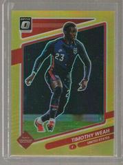 Timothy Weah [Optic Gold] #163 Soccer Cards 2021 Panini Donruss Road to Qatar Prices