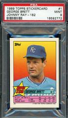 George Brett, Johnny Ray Baseball Cards 1989 Topps Stickercard Prices