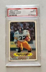 Franco Harris Football Cards 1983 Topps Stickers Insert Prices