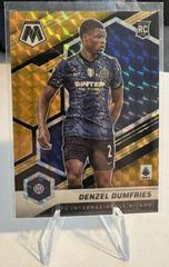 Denzel Dumfries [Black Gold Choice Mosaic] Soccer Cards 2021 Panini Mosaic Serie A Prices