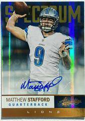 Matthew Stafford [Spectrum Gold Autograph] #45 Football Cards 2012 Panini Absolute Prices