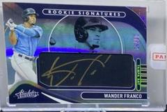 Wander Franco [Black Leather Gold Signature] Baseball Cards 2022 Panini Absolute Prices