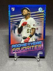 Oneil Cruz [Blue Refractor Mega Box Mojo] Baseball Cards 2022 Bowman Rookie of the Year Favorites Prices