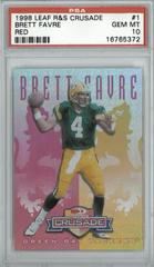 Brett Favre [Red] #1 Football Cards 1998 Leaf Rookies & Stars Crusade Prices
