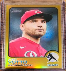 Joey Votto [Chrome Gold Border] Baseball Cards 2022 Topps Heritage Prices