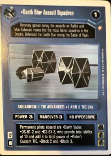 Death Star Assault Squadron Star Wars CCG First Anthology