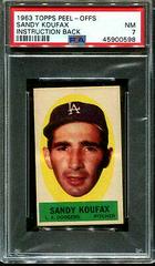 Sandy Koufax [Instruction Back] Baseball Cards 1963 Topps Peel Offs Prices