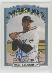 Monte Harrison Real One Autographs #ROA-MH Baseball Cards 2021 Topps Heritage Real One Autographs Prices
