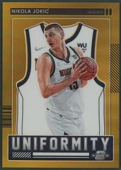 Nikola Jokic [Gold] #10 Basketball Cards 2021 Panini Contenders Optic Uniformity Prices