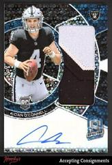 Aidan O'Connell [Blue Neon] #1 Football Cards 2023 Panini Spectra Radiant Rookie Patch Signature Prices