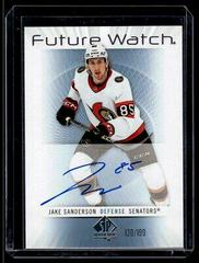 Jake Sanderson #RFWA-SA Hockey Cards 2022 SP Authentic 2012-13 Retro Future Watch Autographs Prices