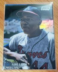 Hank Aaron [Refractor] #102 Baseball Cards 2021 Stadium Club Chrome Prices