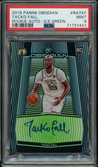 Tacko Fall [Electric Etch Green] #RA-TKF Basketball Cards 2019 Panini Obsidian Rookie Autographs Prices